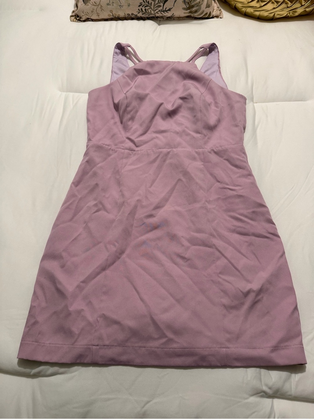 Lilac Pink Sleeveless A-Line Dress